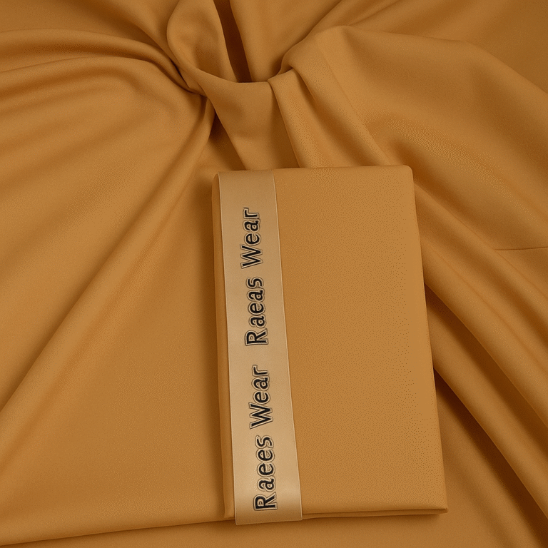 Raees Wear – Premium Unstitched Wash & Wear camel color  for Men