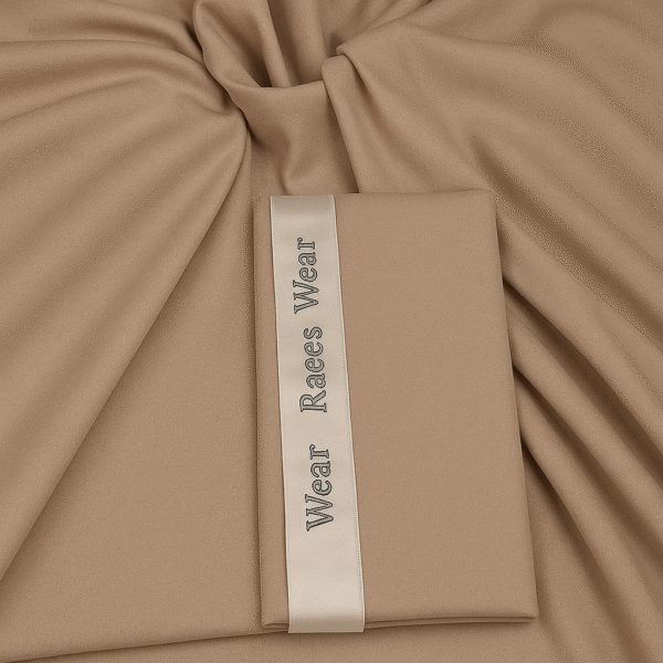 Raees Wear – Premium Unstitched Wash & Wear chocolate brown color for Men